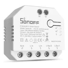 Interruptor Rele Automação Wifi Diy 2 Canais Sonoff Dual R3 Foto mini  3