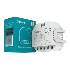 Interruptor Rele Automação Wifi Diy 2 Canais Sonoff Dual R3 Foto  mini 1