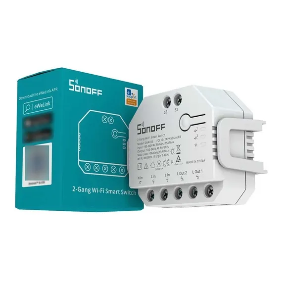 Interruptor Rele Automação Wifi Diy 2 Canais Sonoff Dual R3 Foto 1