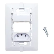 Interruptor Simples 1 Tecla + Tomada 2p+t 10a Placa 10 Unid Cor Branco Corrente Nominal 10 A Voltagem Nominal 110v Foto mini 3