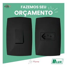 Interruptor Simples Blux Home Preto Completo Foto mini 2