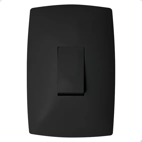 Interruptor Simples Blux Home Preto Completo Foto 1