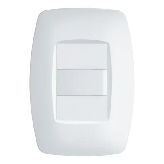 Interruptor Simples Fame Elegance Com Placa 4x2 Branco Foto 1