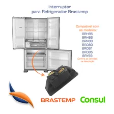 Interruptor Simples Geladeira Brastemp Black Bry59 Bro80 Foto mini 4