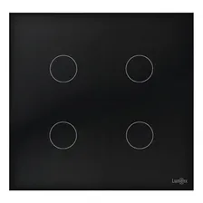 Interruptor Touch Tok Glass 4 Botões Wi-fi Preto 4x4 Lumenx Foto mini 1