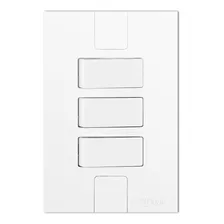 Interruptor Triplo Apagador Pluzie Modular - 3 Teclas Simples 4x2 Foto  mini 1