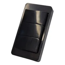 Interruptor Triplo Simples Luz Condulete Modular Preto Ksl Foto mini 1