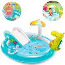 Intex 57165 piscina inflável infantil 160L com escorregador Foto  mini 1