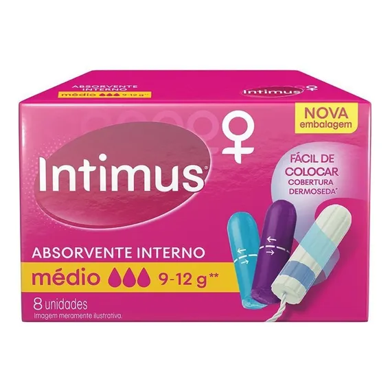 Intimus Absorvente Interno Médio com 8 unidades Foto 1