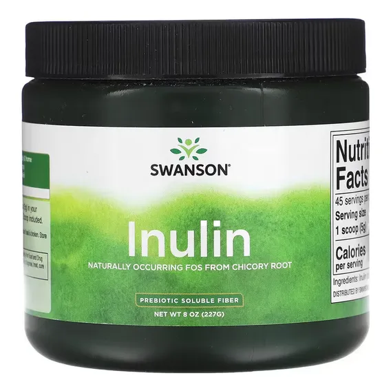Inulina fibra probiótica solúvel 227gr Swanson - Sem sabor Foto 1