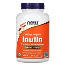 Inulina Org芒nica 227g Now Foods P贸 Puro Prebi贸tico Sabor Sem sabor Foto mini 1