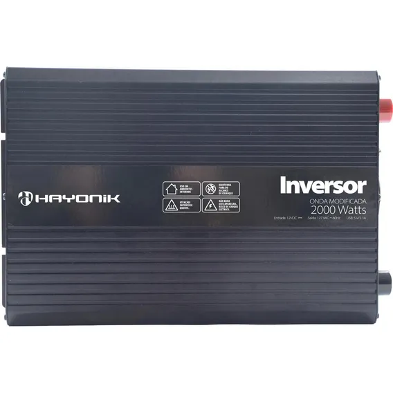 Inversor 12v 110v 2000w Conversor De Onda Modificada Hayonik Foto 1