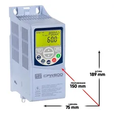 Inversor Frequência Weg 2cv 4,3a CFW500A04P3T4NB20G2 Foto mini  3