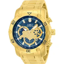 Invicta Pro Diver 22765 48 Mm Azul Todo Aço Original 10x Cor da correia Dourado Cor do bisel Dourado Foto mini 1