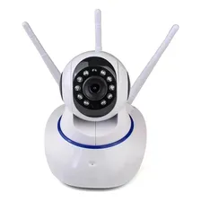 Ip Camera Wifi Com 3 Antenas Onvif Hd P2p 360 Cor Outro Foto  mini 1