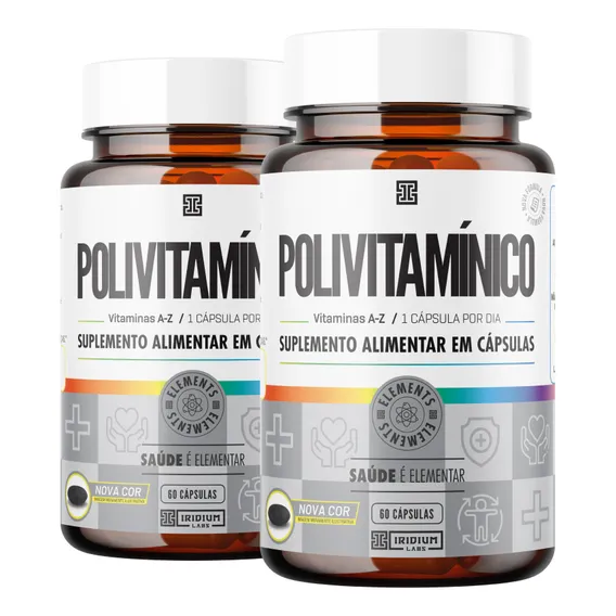 Iridium Labs Kit 2x Polivitamínico 60 Cáps - Iridium Elements Sem sabor Foto 1