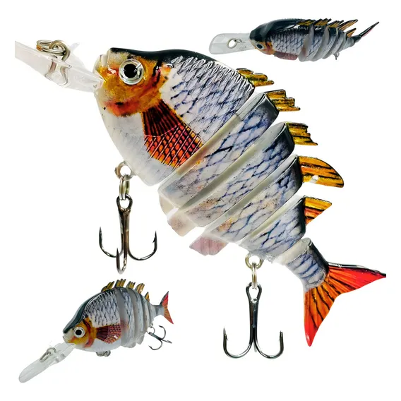 Isca Artificial Articulada Lambari Fundo 10cm 16.5g Tucunaré Cor Cinza Foto 1