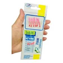 Isca Artificial Cartela Com 6 Anz贸is Sabiki Pesca Mar Praia Cor foto Foto mini 1