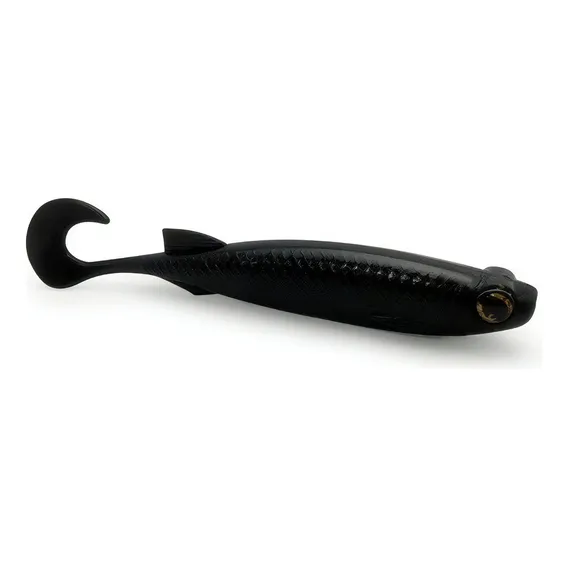 Isca Artificial E-shad 12cm Monster3x - Ziplock C/ 5 Unid. Cor Black Foto 1