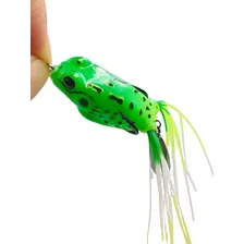 Isca Artificial Frog Com Colher Tucunaré TraÃra Trairão 1 Un Cor verde rabo amarelo Foto mini 1