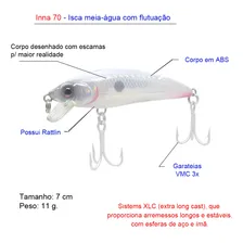 Isca Artificial Inna 70 Cor Hpt Marine Sports Pro Tuned Foto mini 2