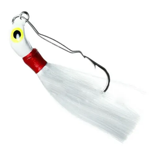 Isca Artificial Jig Lori Anti-enrosco M 12g Cor Bra E Verm Cor Branco Foto 1