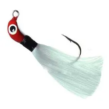 Isca Artificial Jig Xuxinha Lori P/ Tucunaré Traíra 8g Pvrb Cor BRANCO CABEÇA VERMELHA Foto  mini 1