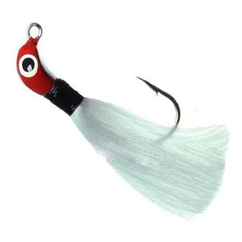 Isca Artificial Jig Xuxinha Lori P/ Tucunaré Traíra 8g Pvrb Cor BRANCO CABEÇA VERMELHA Foto 1