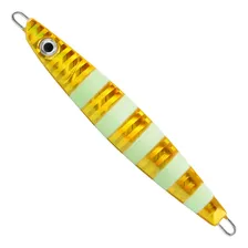 Isca Artificial Jumping Jig Metal 13cm 85gr Gold Glow Pampo Foto  mini 1