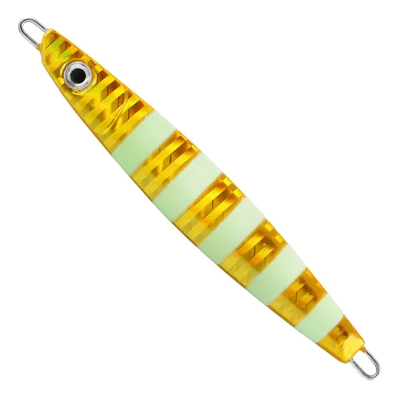 Isca Artificial Jumping Jig Metal 13cm 85gr Gold Glow Pampo Foto 1