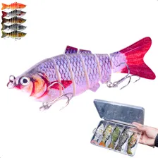 Isca Artificial Lambari Articulada Tucunaré Dourado Kit 5 Un + Estojo Plástico Bella Boutique Foto mini 1