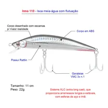 Isca Artificial Marine Sports Inna 110 - 11cm cor HGT Foto mini 2