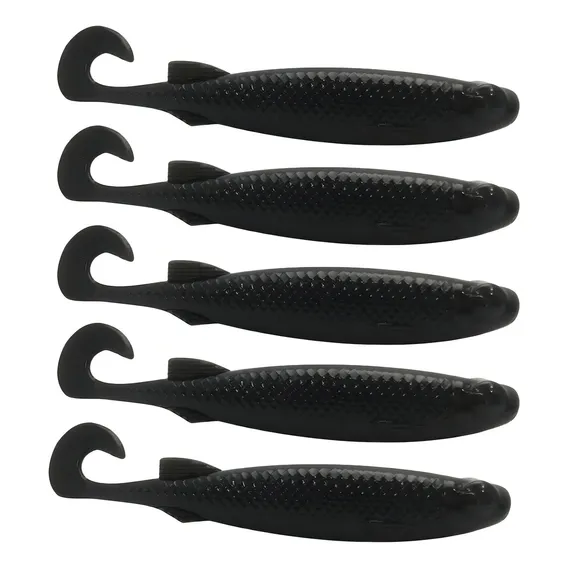 Isca Artificial Shad E-shad Black 9cm 5un - Monster 3x Foto 1
