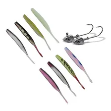 Isca Artificial Shad Soft Bait Silicone W182 Kit C/6 Cores Foto mini 1