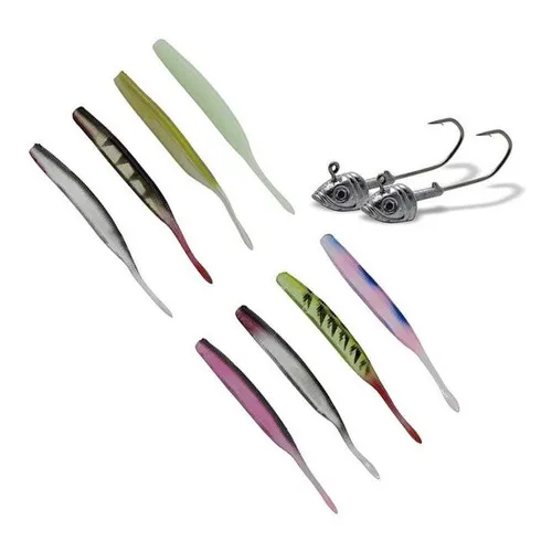 Isca Artificial Shad Soft Bait Silicone W182 Kit C/6 Cores Foto 1