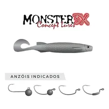 Isca Artificial Soft Bass Monster 3x E-shad 12cm 5 Unidades Cor Cor - Manjuba Foto mini 2