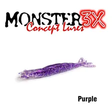 Isca Artificial Soft Monster 3x X-solid (8 Cm) - 5 Unidades Cor Cor - Purple Foto mini 1