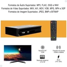 Isdbt Set Top Box conversor tv analógico cor preto Foto mini 3