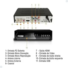 Isdbt Set Top Box conversor tv analógico cor preto Foto mini 2