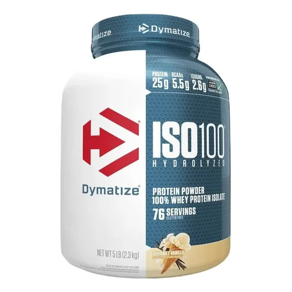 Iso 100 2,3kg Dymatize Whey 100% Isolado E Hidrolisado 5lb Sabor Baunilha Foto 1