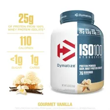 Iso 100 2,3kg Dymatize Whey 100% Isolado E Hidrolisado 5lb Sabor Baunilha Foto mini  2