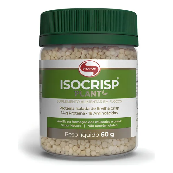Isocrisp Plant - Isocrisp Vegan - 60g Vitafor Sabor Neutro Foto 1