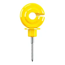 Isolador Cerca Elétrica Gancho Afastador 9cm Amarelo - C/100 Foto mini 1