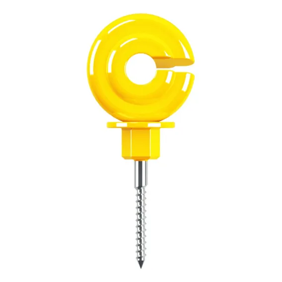 Isolador Cerca Elétrica Gancho Afastador 9cm Amarelo - C/100 Foto 1