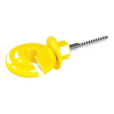 Isolador Cerca Elétrica Gancho Afastador 9cm Amarelo - C/100 Foto mini 3