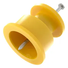 Isolador Cerca Elétrica Roldana 36x36 Amarelo C/500 Foto mini  3