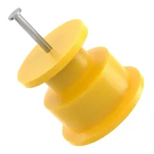 Isolador Cerca Elétrica Roldana 36x36 Amarelo C/500 Foto  mini 1