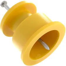 Isolador Cerca Elétrica Roldana 36x36 Amarelo Pct C/1000 Foto mini 3