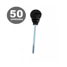 Isolador Gancho Longo 16 Cm Preto Kit 50 Unidades Foto mini  3