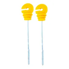 Isolador Gancho Longo Anel Afastador Cerca Elétrica Kit 10 Cor Amarelo Foto mini 3